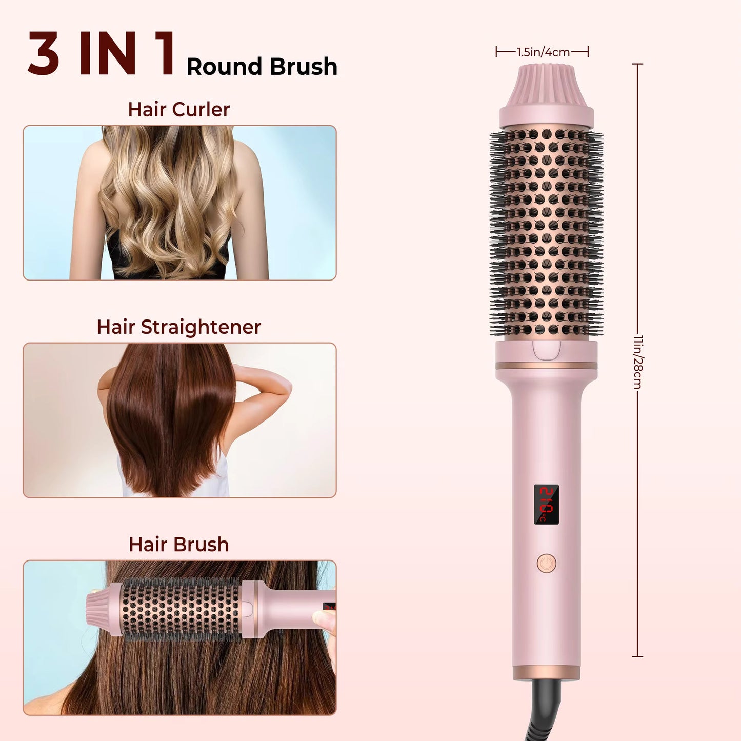 LumiBrush | Uppvärmd rund borste